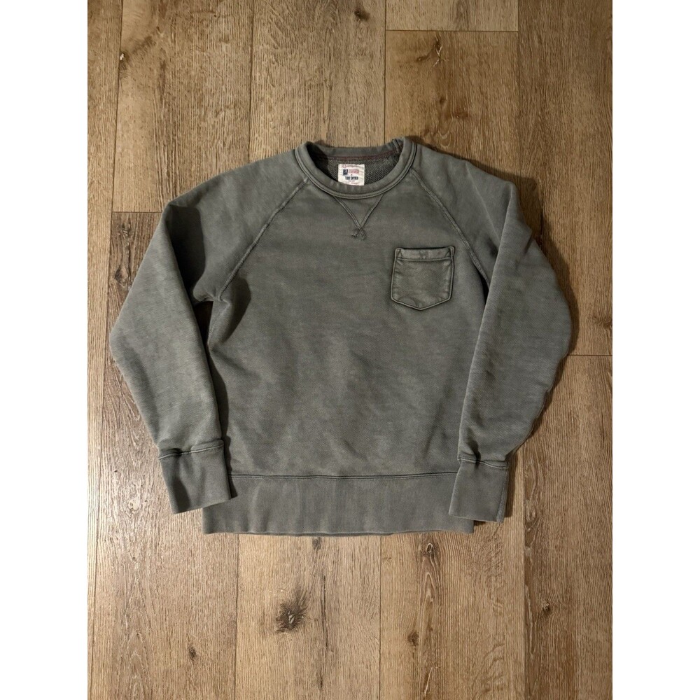 Todd Snyder x Champion Mens Green Single pocket sweatshirt Size Small Pullover